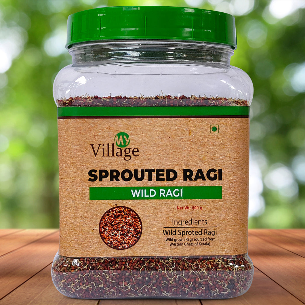 My village Sprouted Wild Ragi whole grains| Instant Healthy Wholesome Food | first food, 500g
