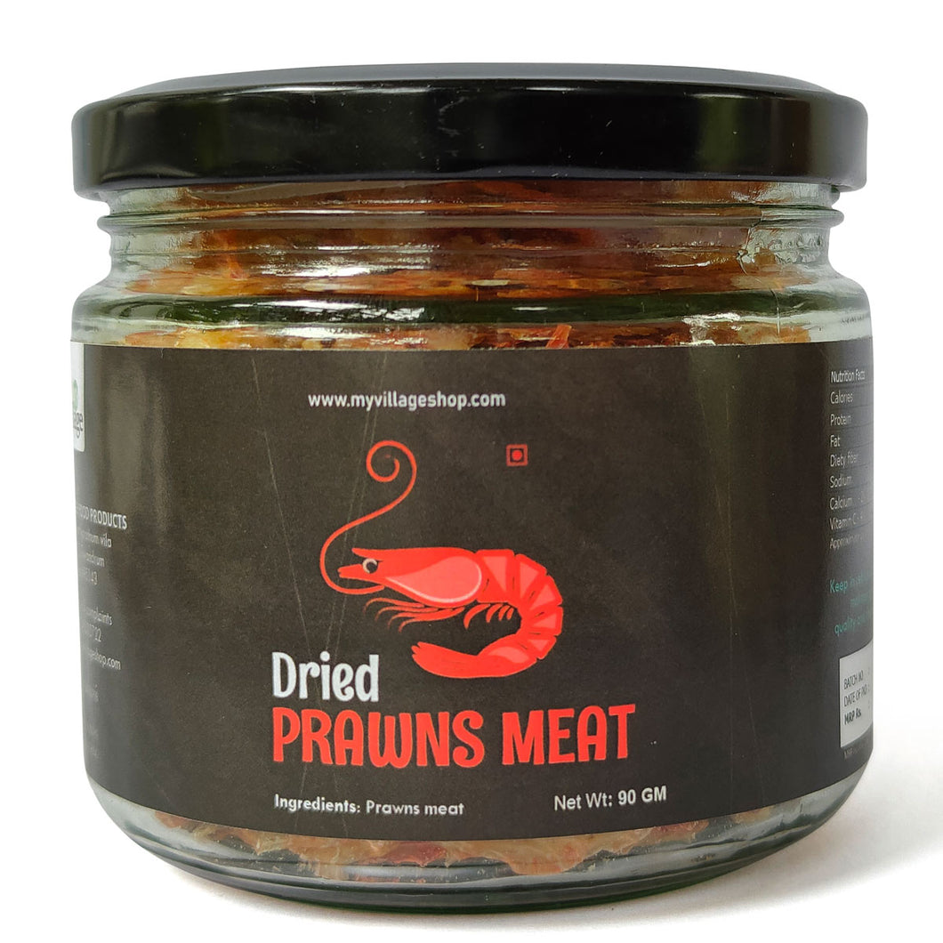 Dry Prawns Meat (fully cleaned/ without shell, premium quality), 90gm