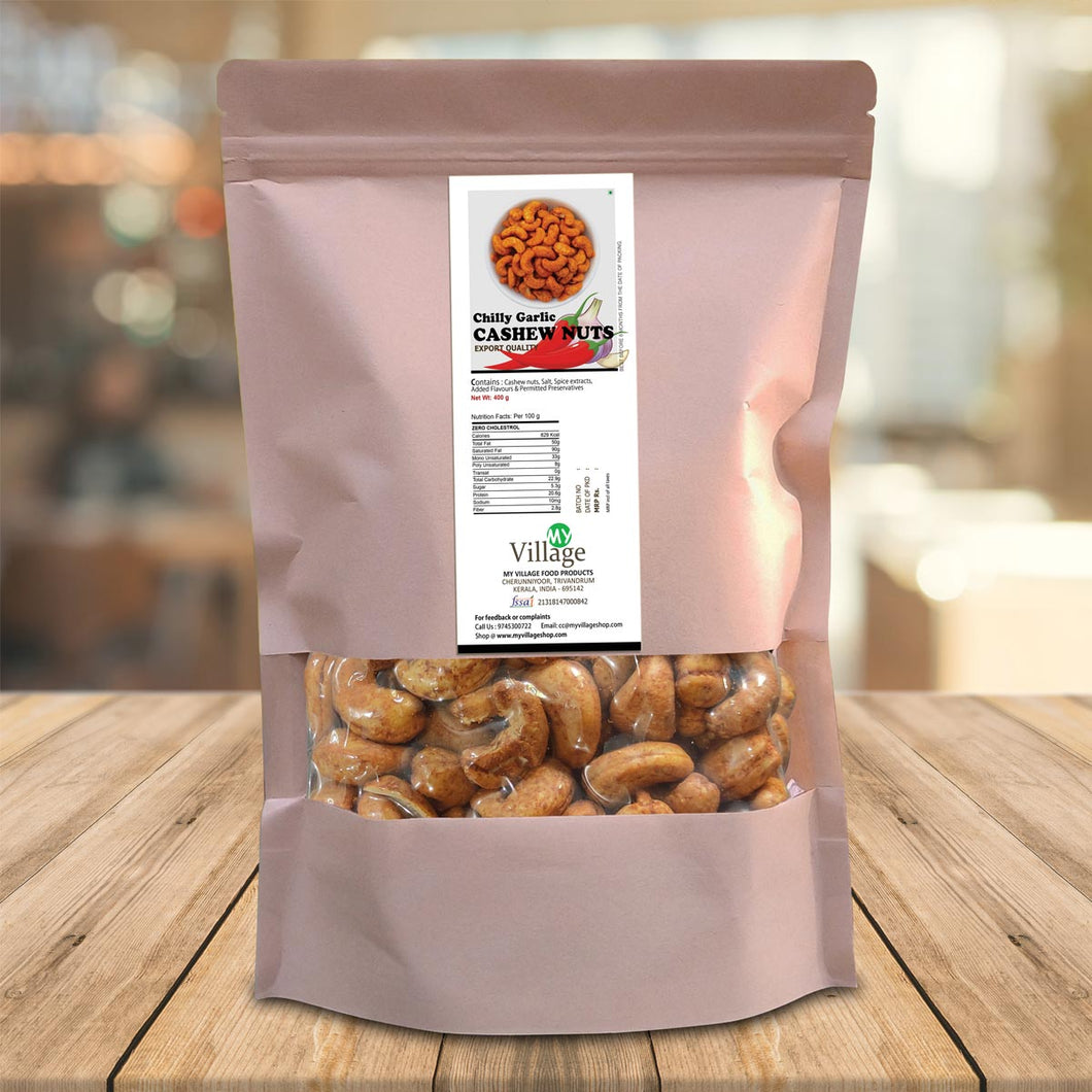 Cashew Nuts (Roasted Chilly Garlic Cashews), 400gm