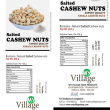 Load image into Gallery viewer, Salted and Roasted Cashew Nuts (Dry Roasted / Zero cholesterol), 400g
